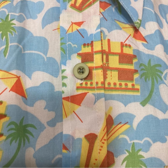 NWT Art Deco Hawiian shirt inspired Miami South Beach Mark Rutkowski medium - Picture 6 of 13